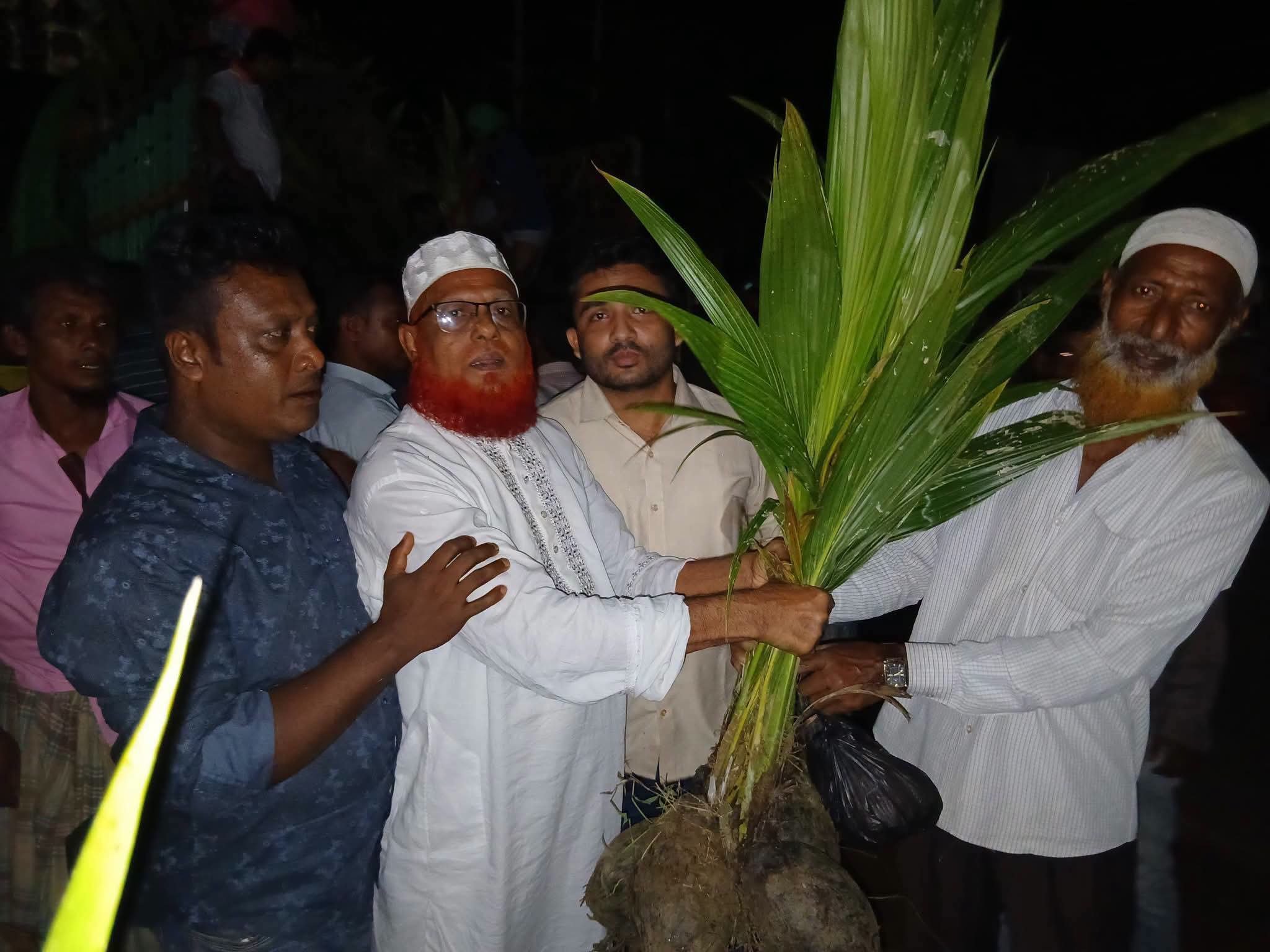 প্রধানমন্ত্রী তারেক রহমানের ২৫ কোটি বৃক্ষরোপণ কর্মসূচির অংশ হিসেবে ঈদগাঁওয়ে নারিকেল চারা বিতরণ